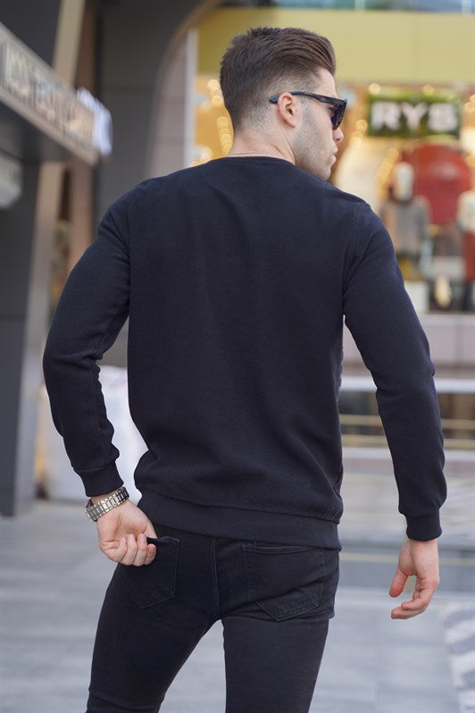 MDX Black Striped Bike Collar Sweater 5961 - Agía Paraskeví
