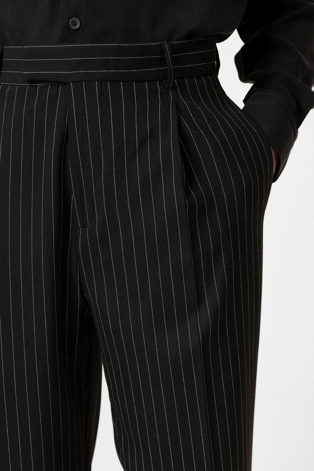 ANT Antioch Siyah Çizgili Relaxed Fit Erkek Pantolon - La Paz