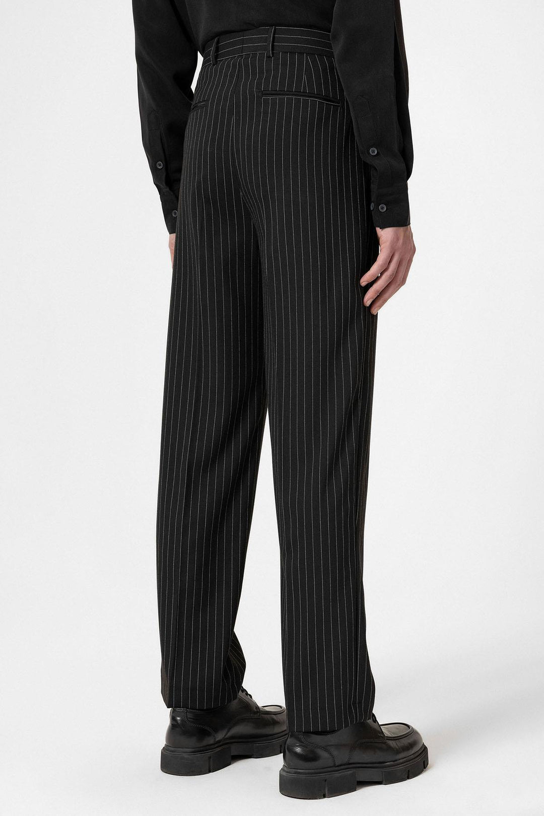 ANT Antioch Siyah Çizgili Relaxed Fit Erkek Pantolon - La Paz