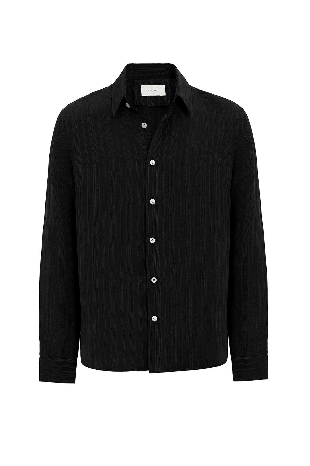 ANT Antioch Black Striped and Textured Men's Shirt - Grasse
