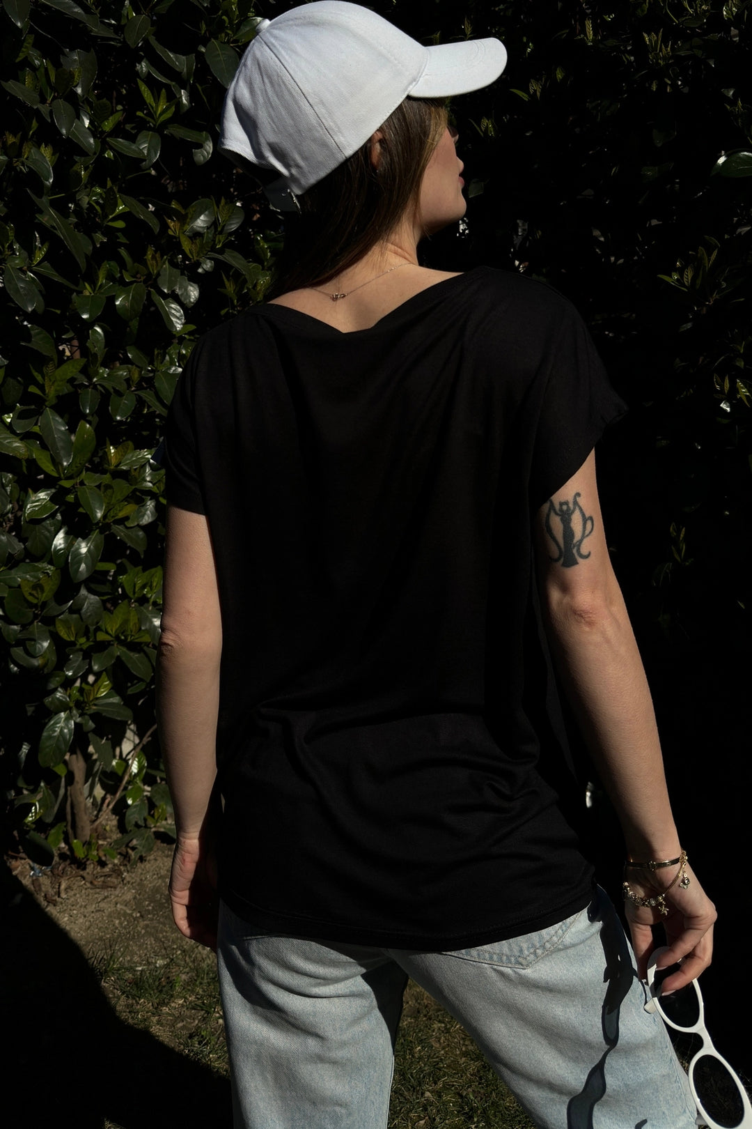 Black Color Block Oversized T-Shirt BCBSK-25700-3207 - Syracuse