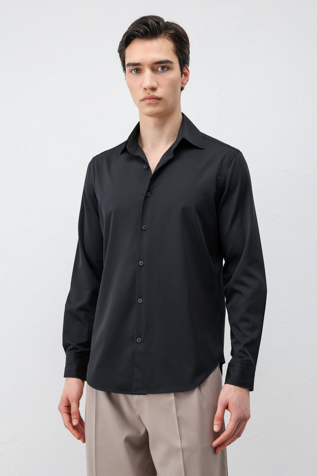 ANT Antioch Siyah Comfort Slim Erkek Gömlek - Cagnes-sur-Mer