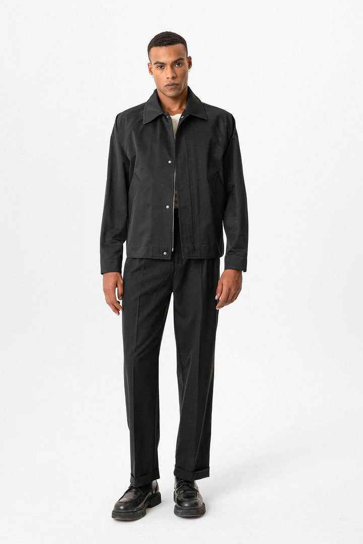ANT Antioch Black Crop Fit Spring Men's Jacket - Bedford