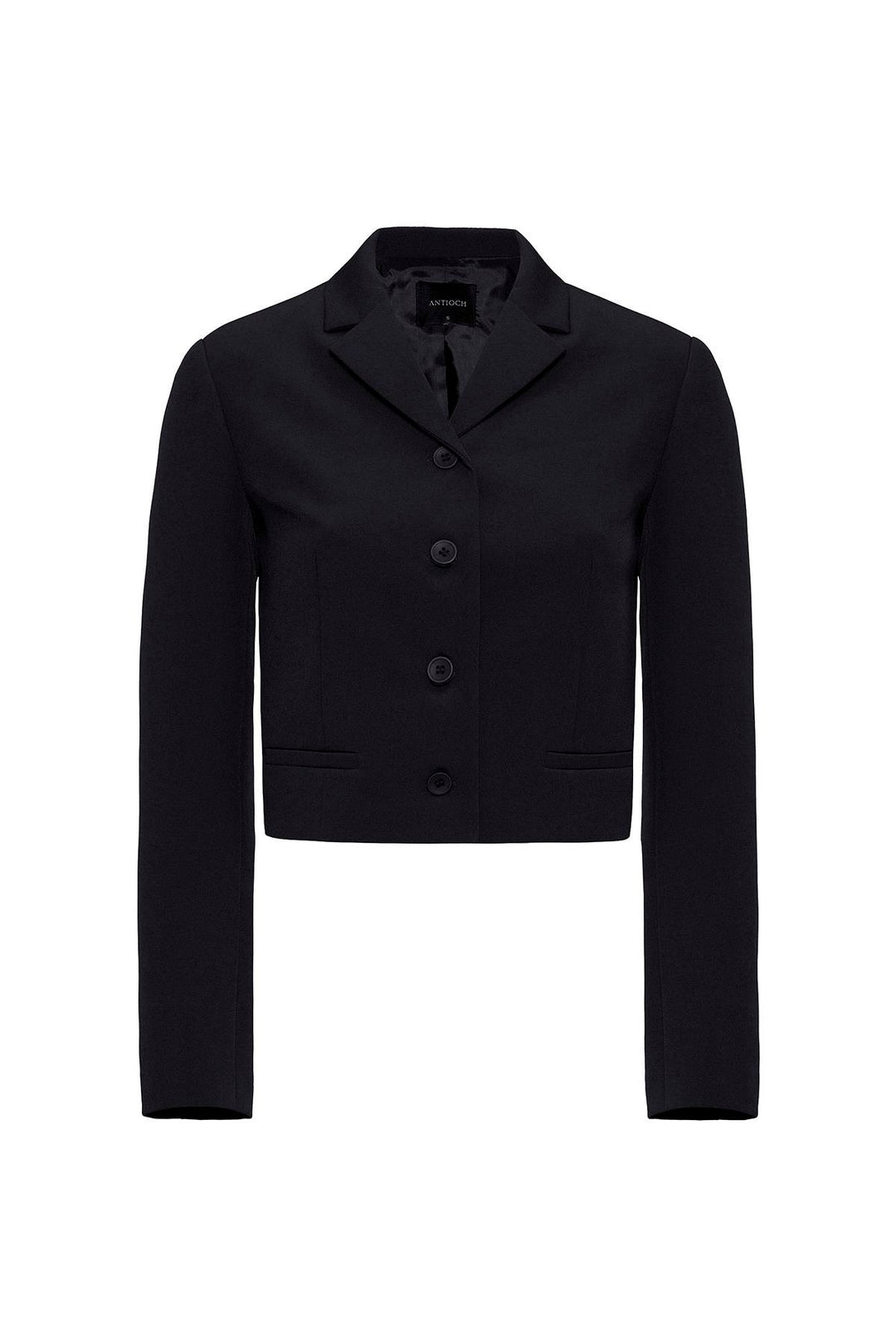 ANT Antioch Black Crop Women's Blazer Jacket - Maplewood