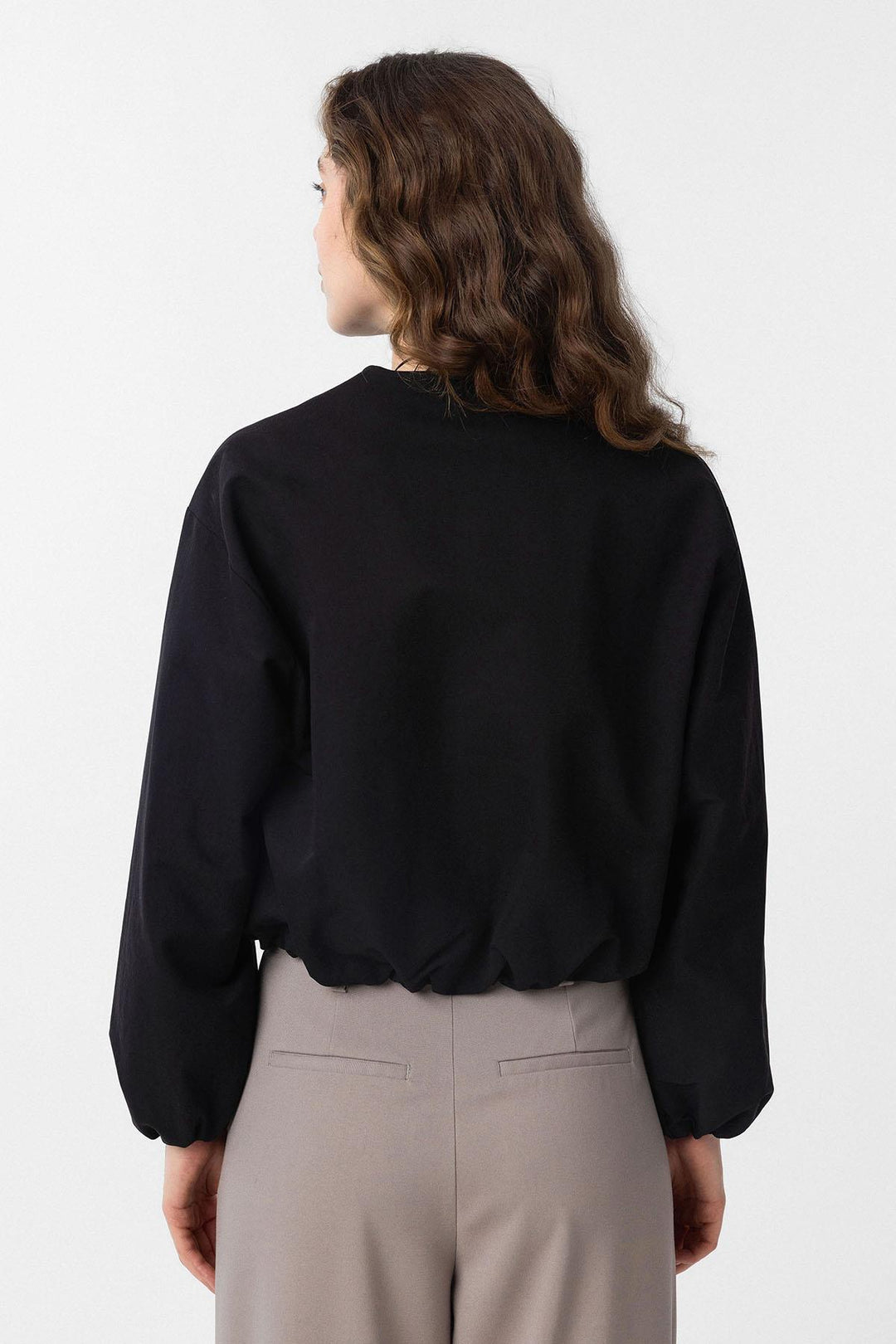 ANT Antioch Black Crop Women's Bomber Jacket - Irapuato