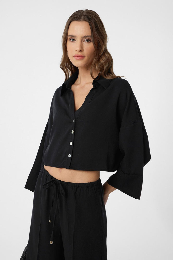 ANT Antioch Black Crop Women's Shirt - Puerto Peñasco