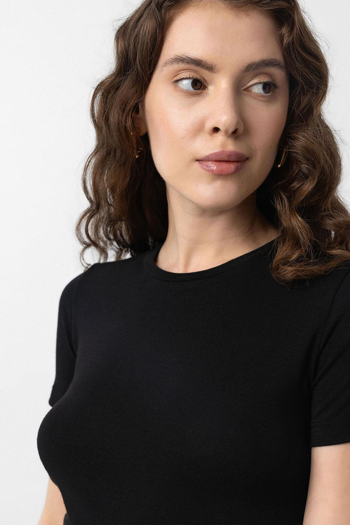 ANT Antioch Black Crop Women's T-Shirt - Lynwood