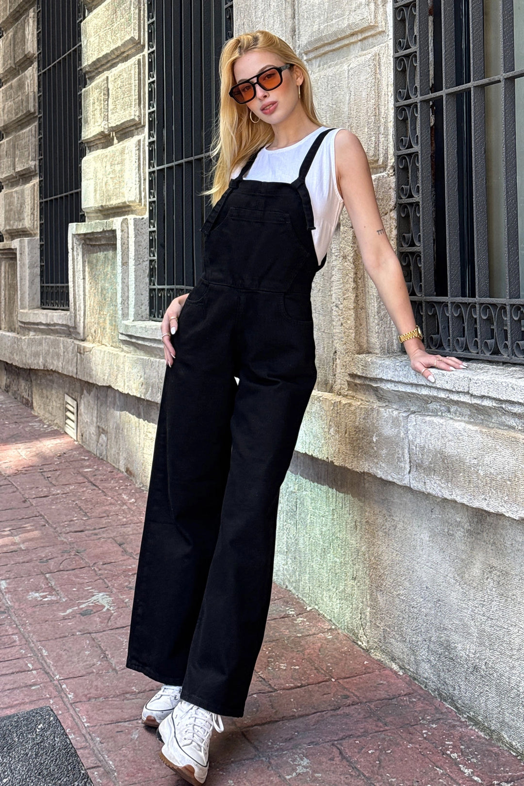 Black Denim Gardener Palazzo Salopet BCDF-234202 - Schagen