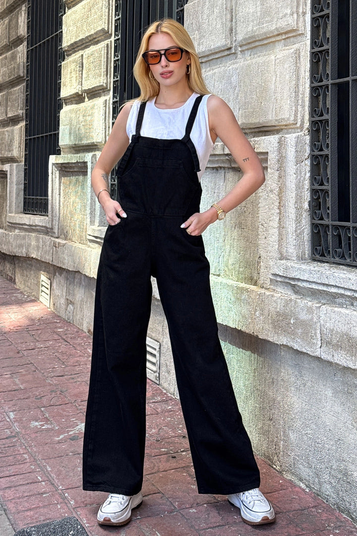 Black Denim Gardener Palazzo Salopet BCDF-234202 - Schagen