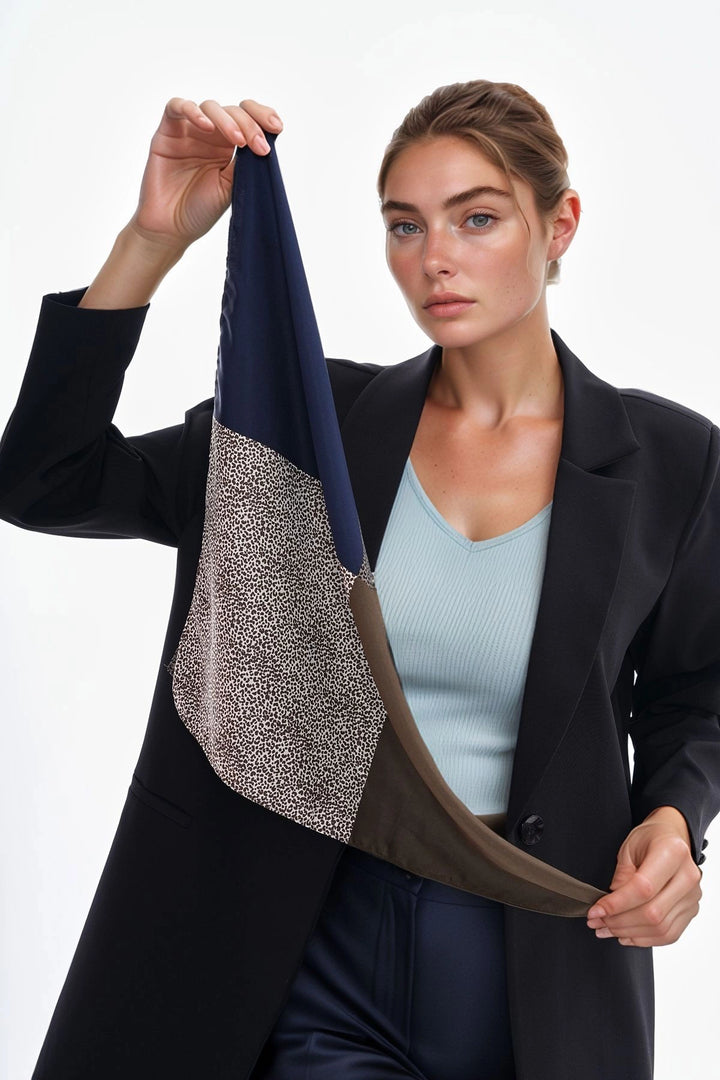 Black Patterned Bandana Scarf 53X53 Cm BCNSV-2515254 - Riverhead