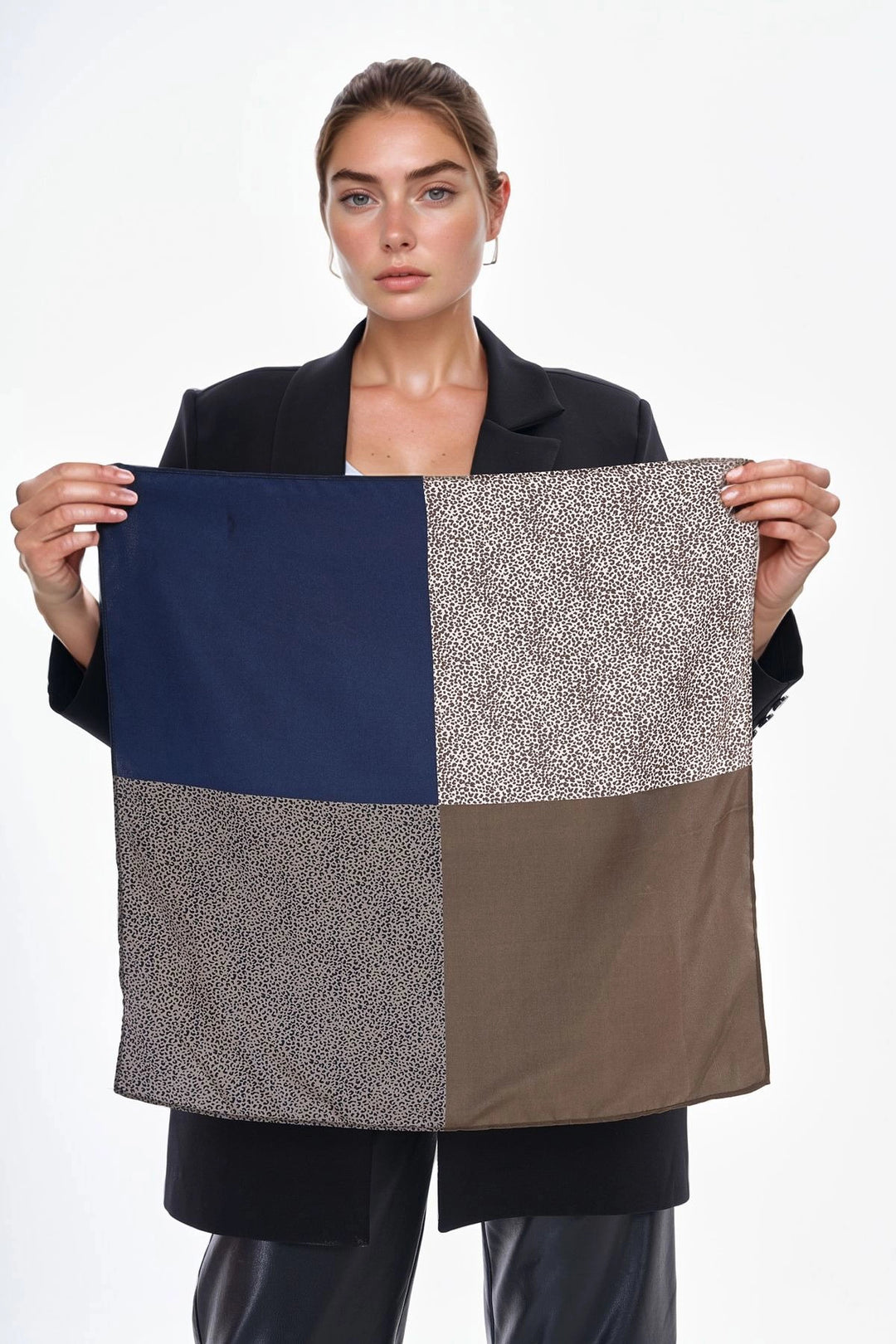 Black Patterned Bandana Scarf 53X53 Cm BCNSV-2515254 - Riverhead