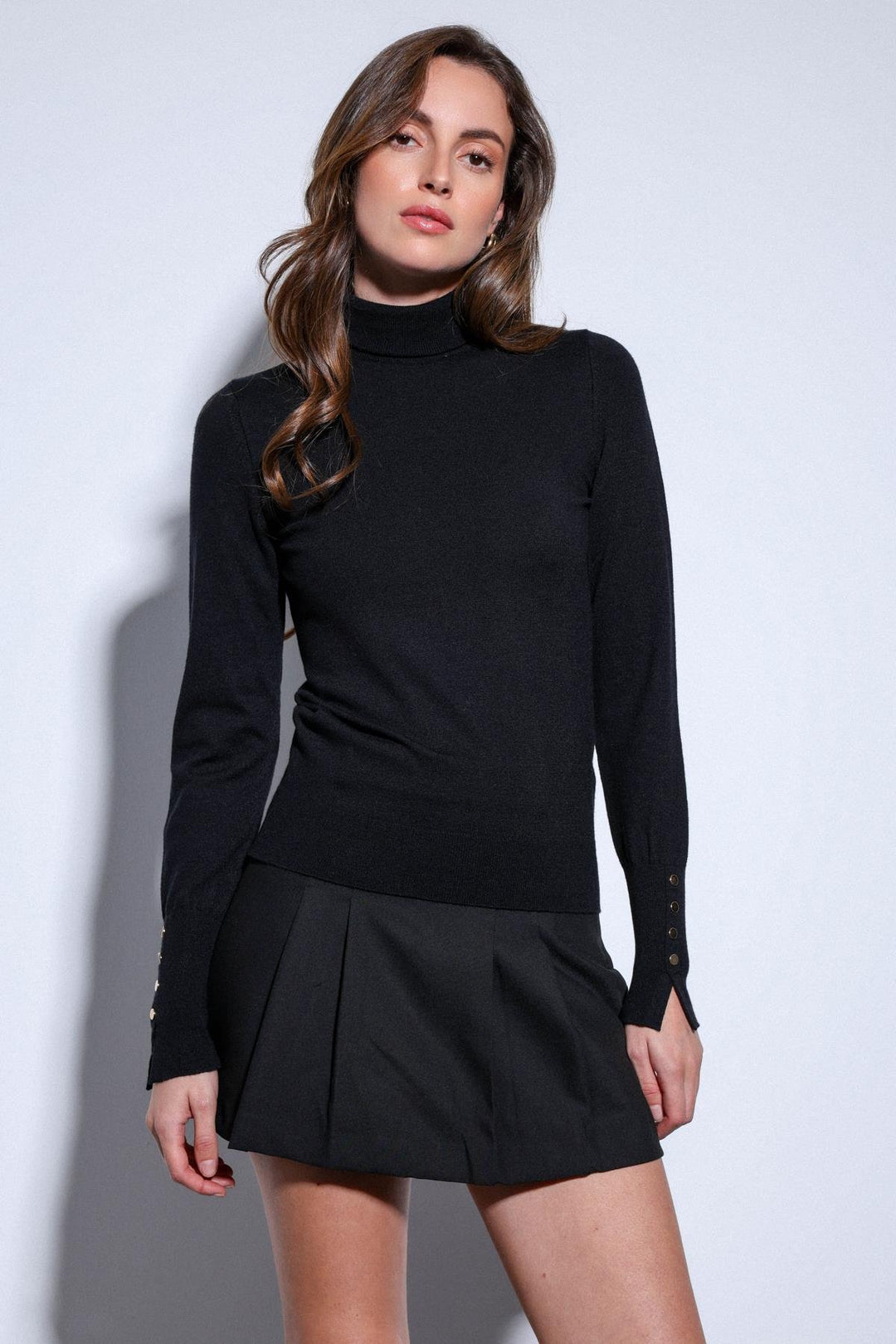 ANT Antioch Black Turtleneck Sweater - Vineyard