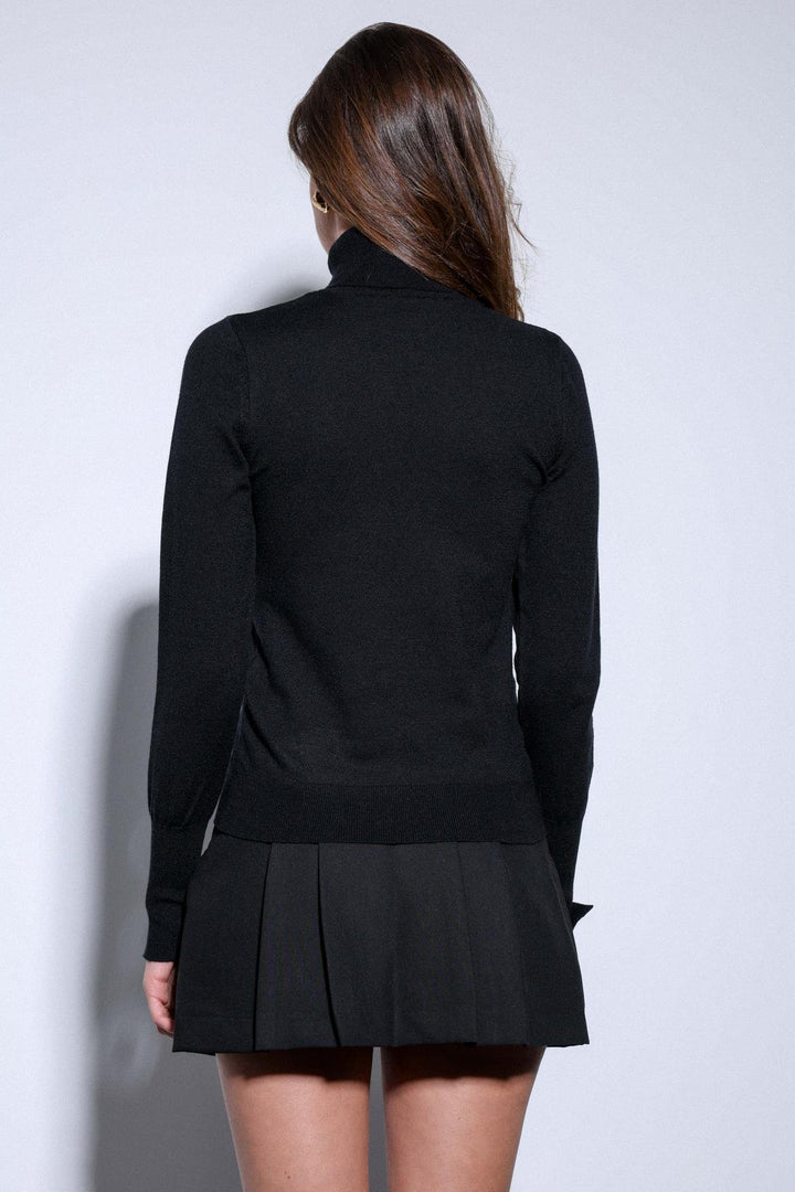 ANT Antioch Black Turtleneck Sweater - Vineyard