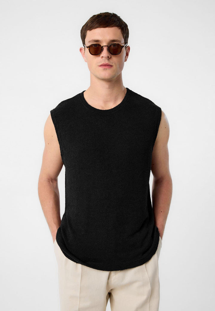 ANT Antioch Siyah Dokulu Erkek Kolsuz T-Shirt - Cary