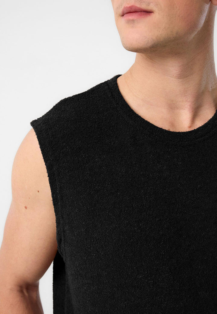 ANT Antioch Black Textured Men's Sleeveless T-Shirt - St. Peters