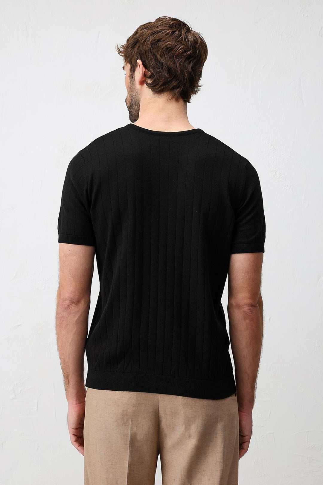 ANT Antioch Siyah Dokulu Erkek Triko T-Shirt - Pavlohrad
