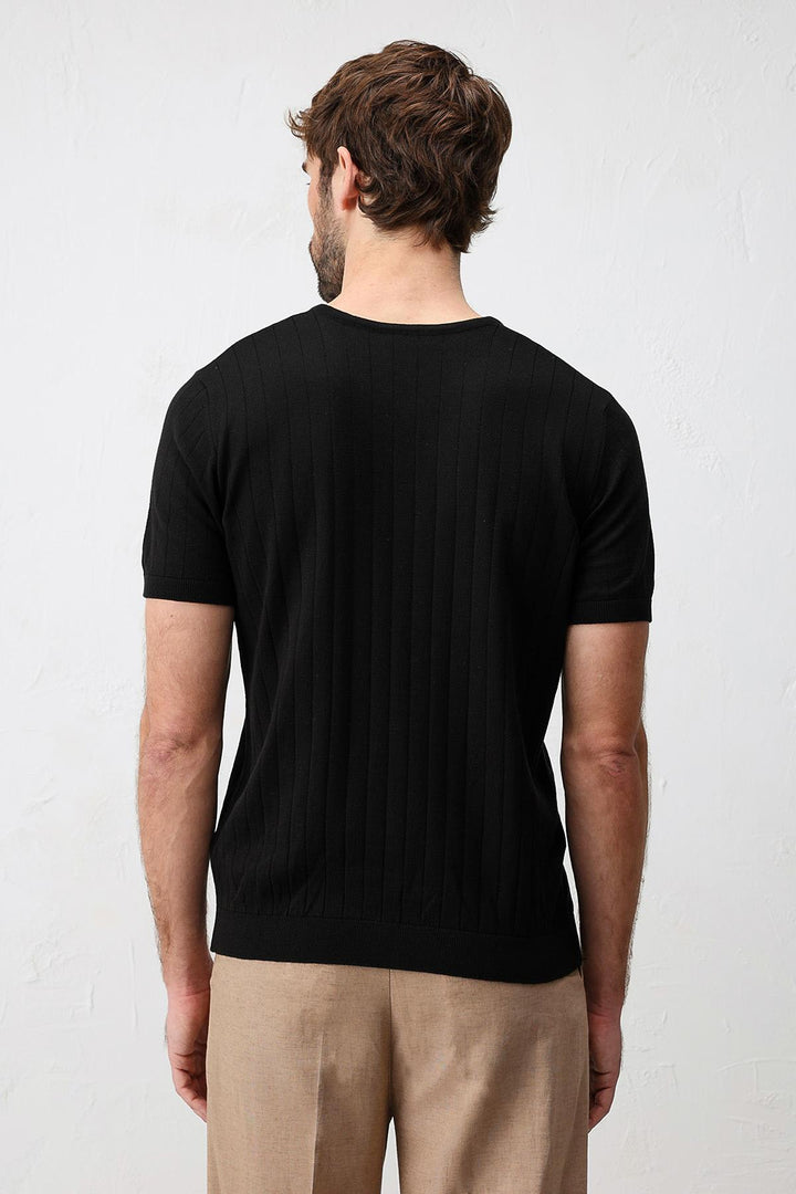 ANT Antioch Siyah Dokulu Erkek Triko T-Shirt - Pavlohrad