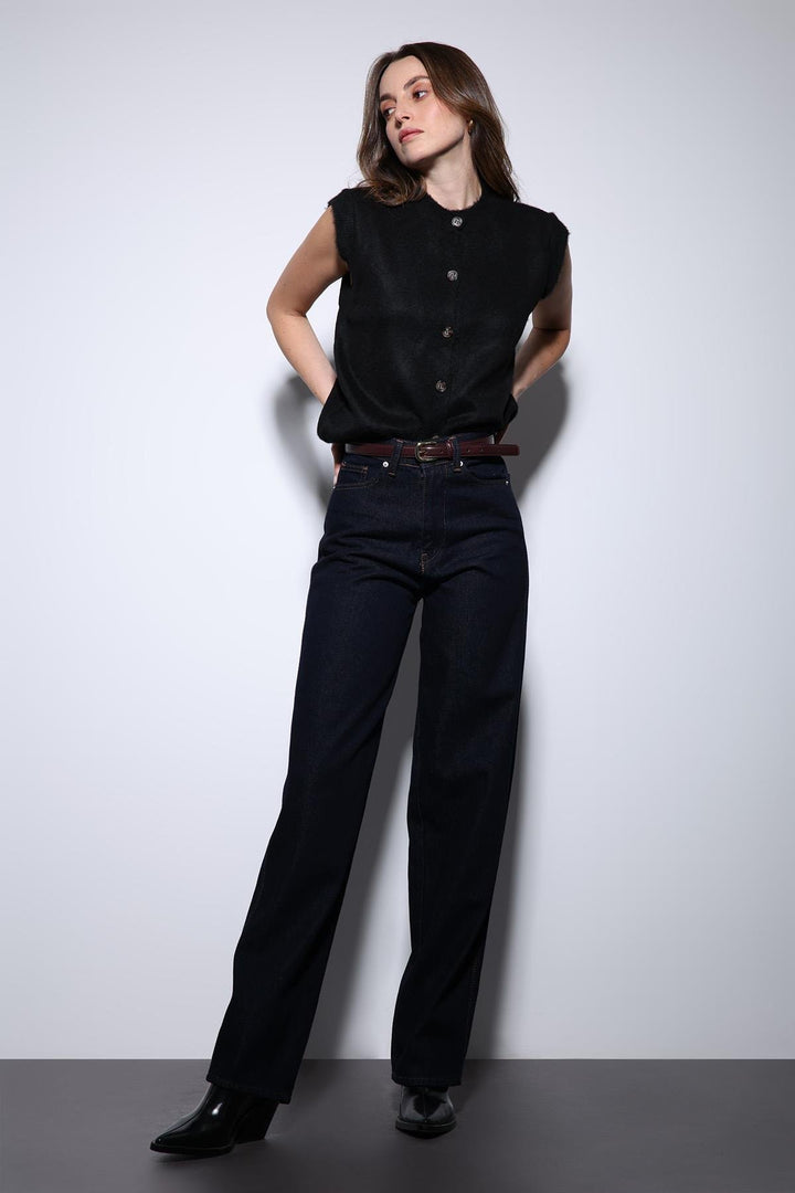 ANT Antioch Black Textured Women's Knit Vest - Jeffersonville