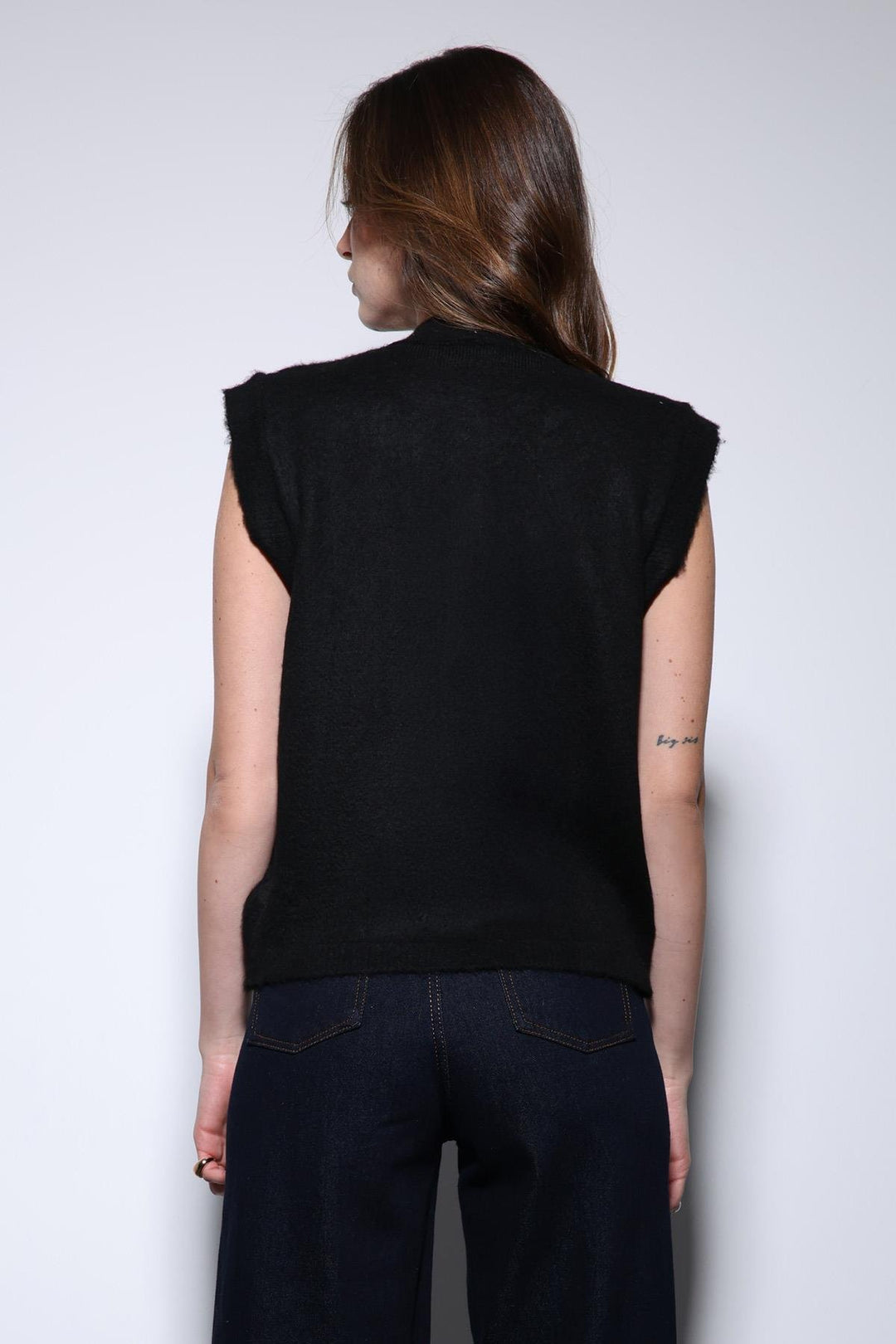 ANT Antioch Black Textured Women's Knit Vest - Jeffersonville