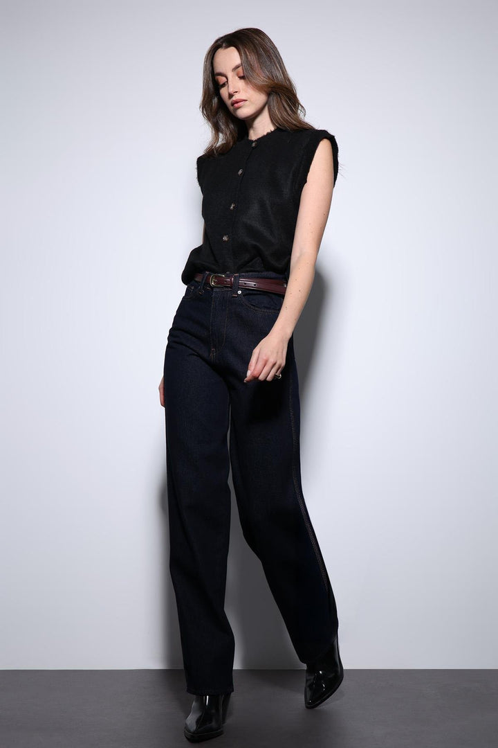 ANT Antioch Black Textured Women's Knit Vest - Jeffersonville