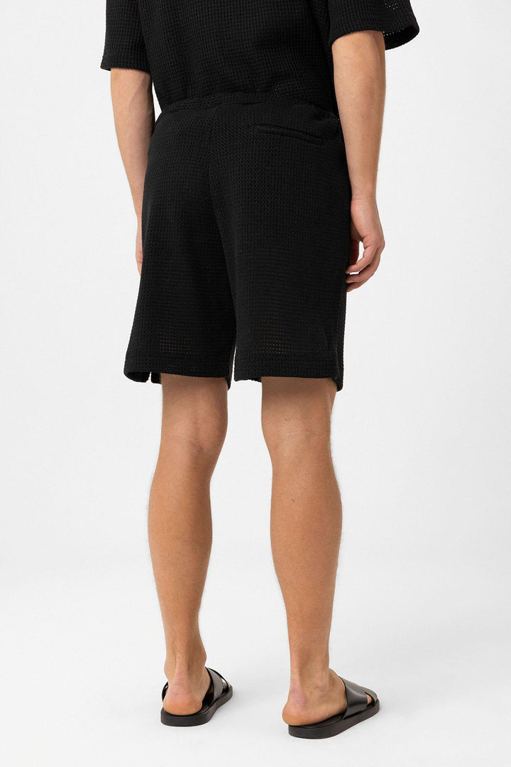 ANT Antioch Black Textured Relaxed Men's Shorts - Pueblo West