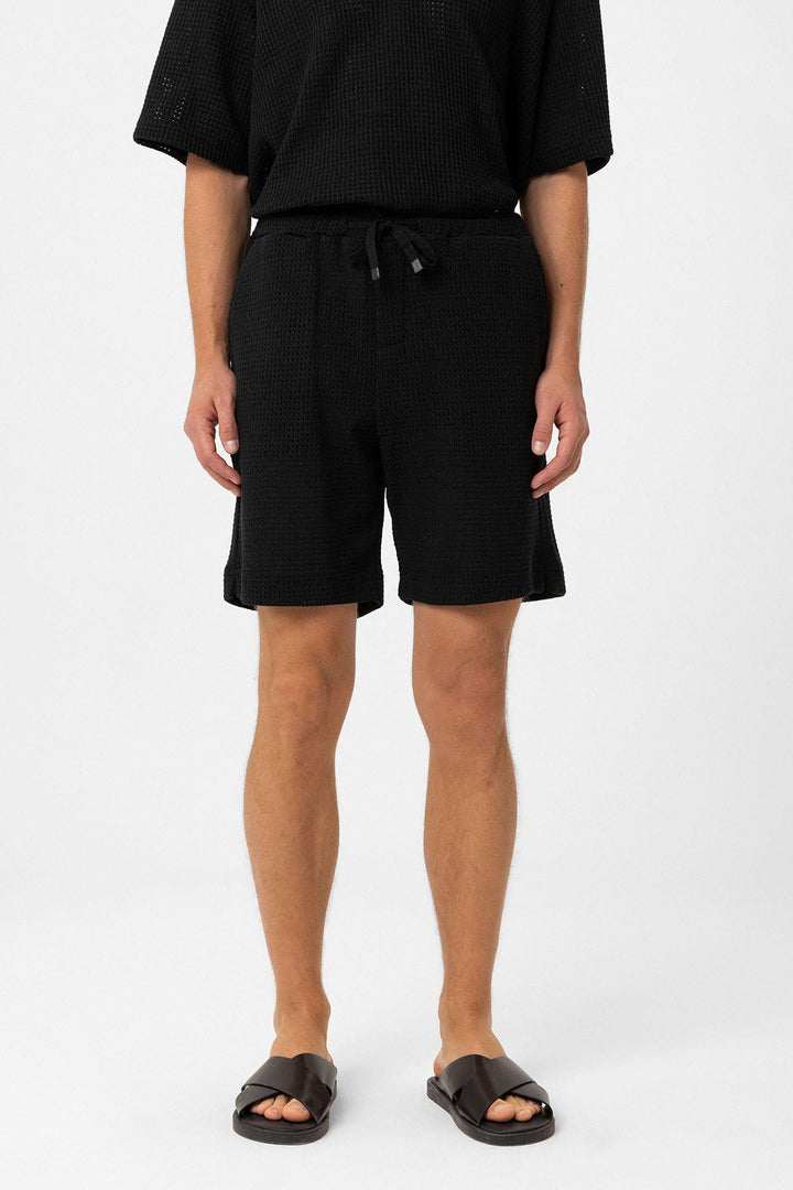 ANT Antioch Black Textured Relaxed Men's Shorts - Pueblo West