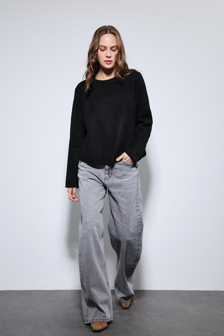 ANT Antioch Siyah Düğme Detaylı Triko Kazak - Lehrte