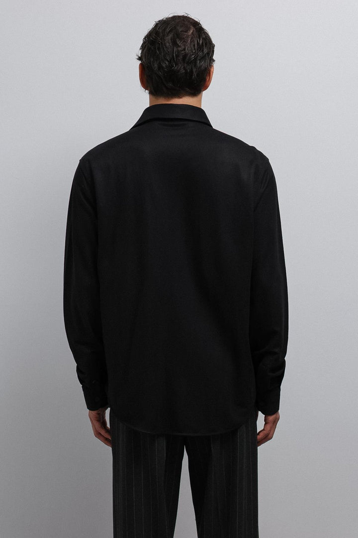 ANT Antioch Black Buttoned Collar Relax Fit Men's Shirt - Rodgau