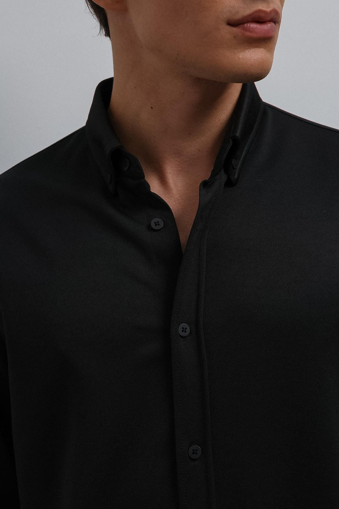 ANT Antioch Black Buttoned Collar Relax Fit Men's Shirt - Wilmington