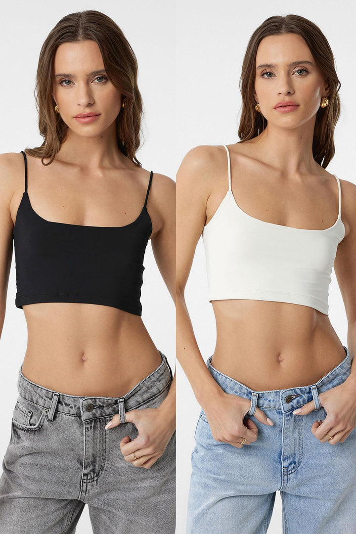 ANT Antioch Black-Ecru 2-Pack Women's Tank Top - Ourense