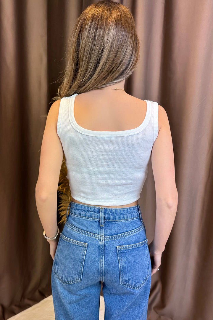 Black-Off-White-Gray 3 Piece Square Neck Crop Cascorse Blouse BCOR-252005 - San Martin Texmelucan de Labastida