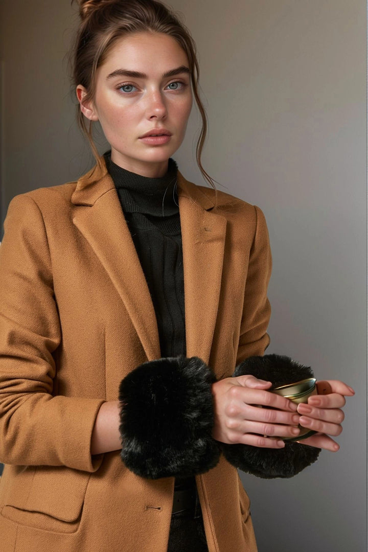 Black Ecru Fur Cuff BCNSV-2513601 - Liège