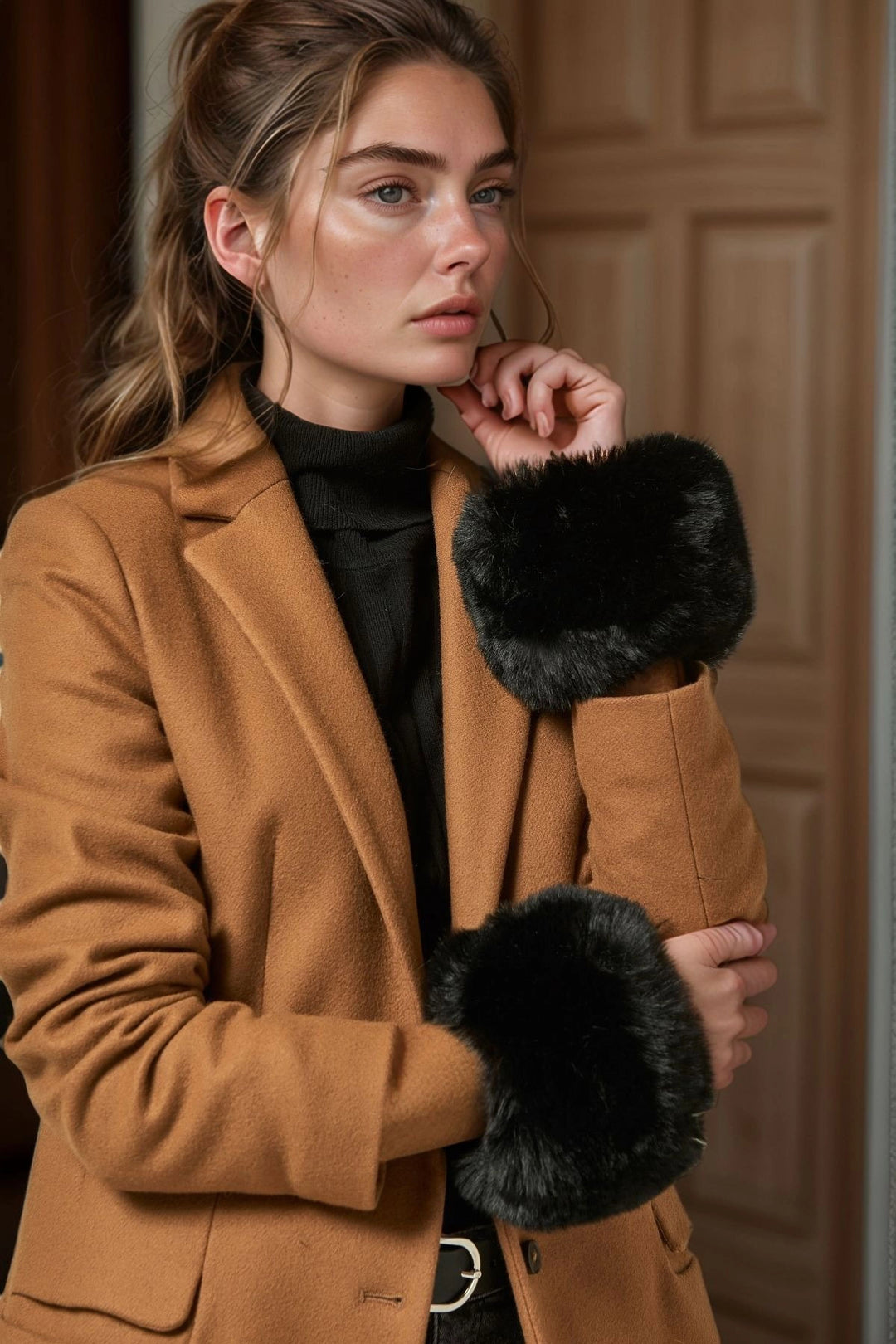 Black Ecru Fur Cuff BCNSV-2513601 - Liège