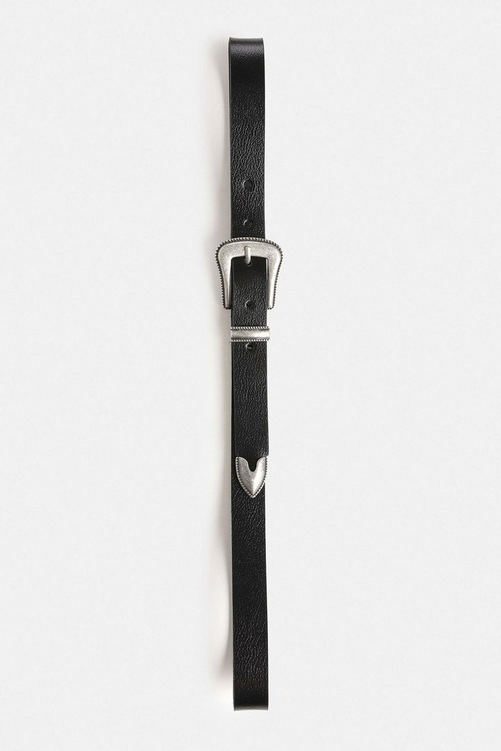 ANT Antioch Black Men's Leather Belt - Wood Buffalo