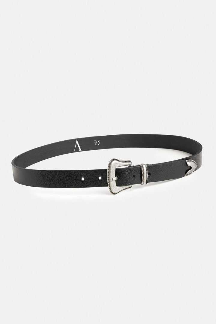 ANT Antioch Black Men's Leather Belt - Wood Buffalo
