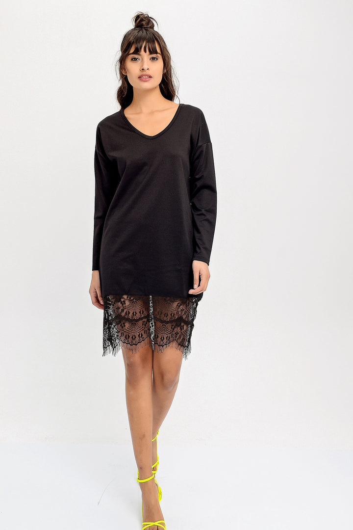 Black Lace Skirt Dress BCBSK-25700-T4007460 - Bedford