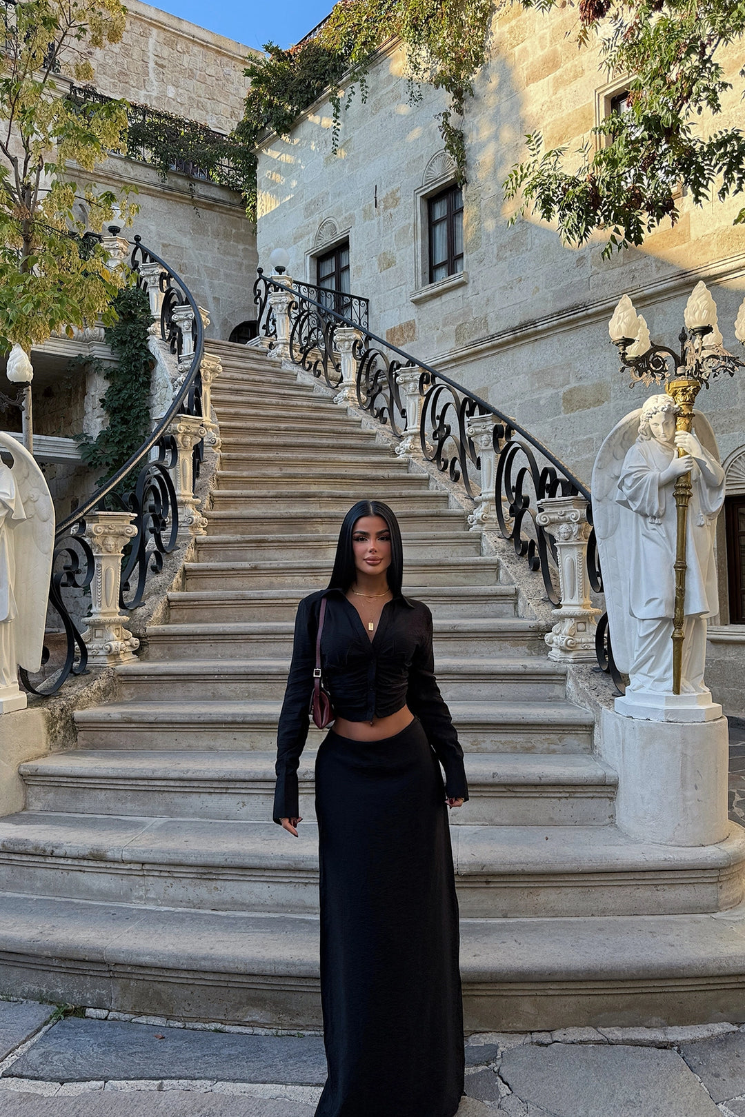 طقم علوي وسفلي Liana أسود للنساء من EYY - Brea