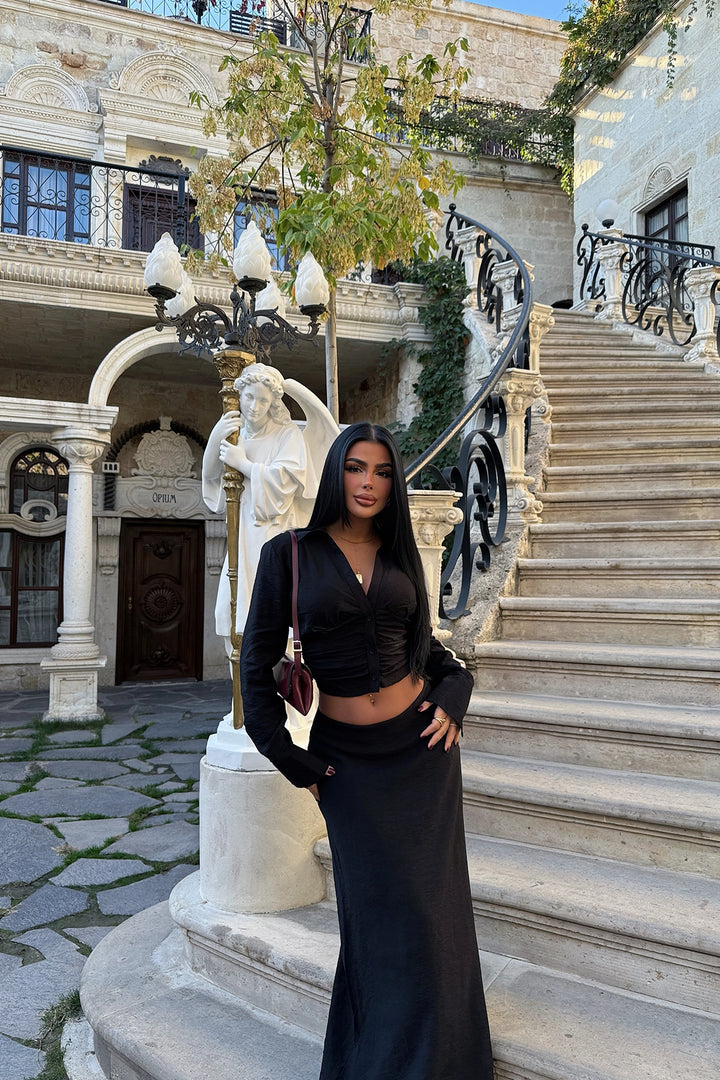 طقم علوي وسفلي Liana أسود للنساء من EYY - Brea