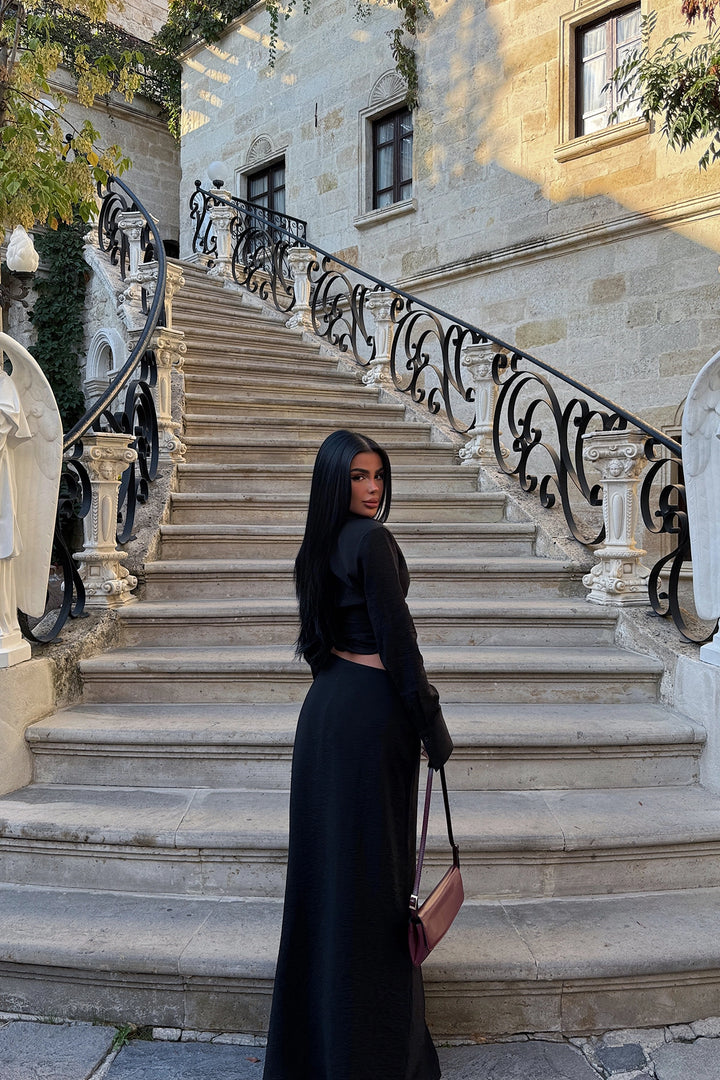 طقم علوي وسفلي Liana أسود للنساء من EYY - Brea