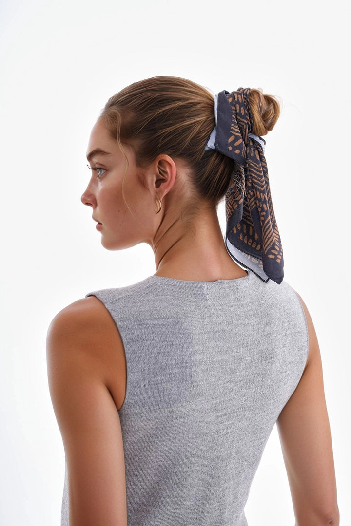 Black Ethnic Patterned Bandana Scarf BCNSV-2515319 - Rosemead
