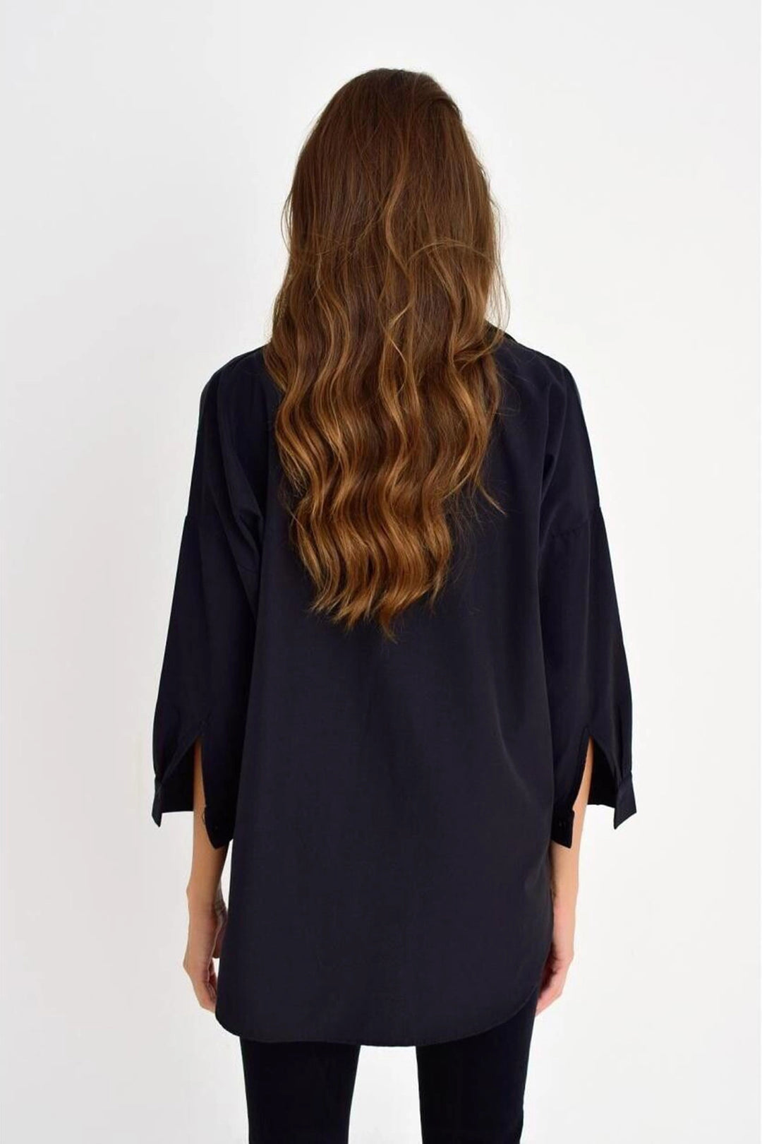 Black Shirt with Zipper Detail BCBSK-25700-K6108 - Gllogovc