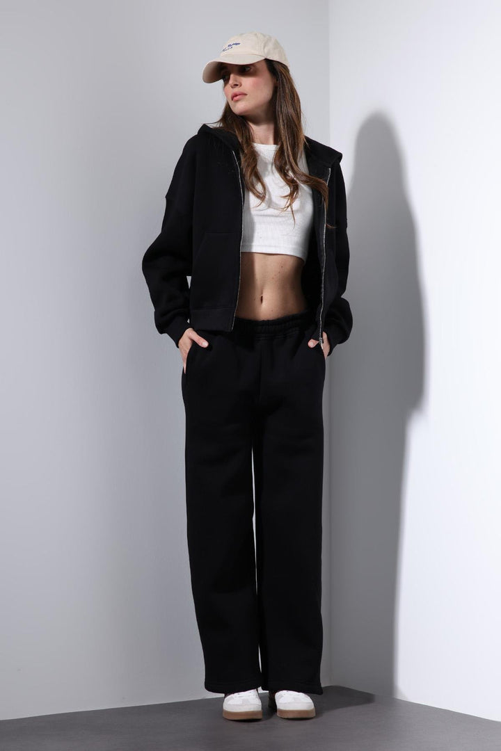 ANT Antioch Black Zippered Hooded Women's Sweatshirt - Caguas