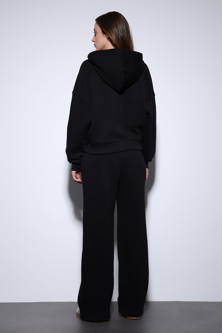 ANT Antioch Black Zippered Hooded Women's Sweatshirt - Caguas