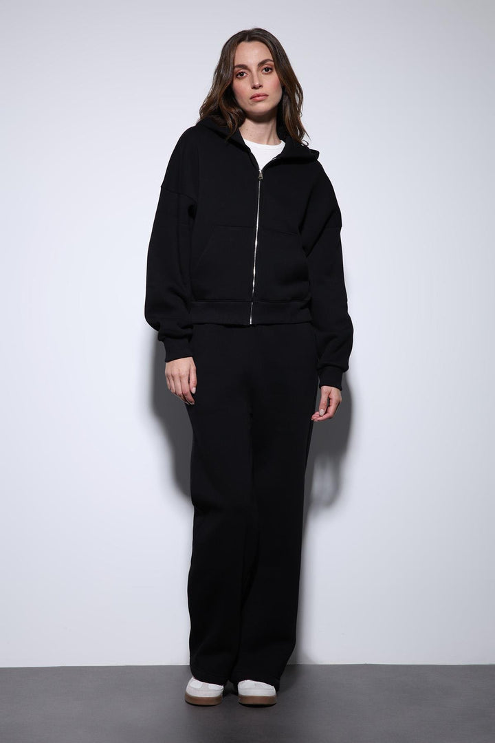 ANT Antioch Black Zippered Hooded Women's Sweatshirt - Caguas