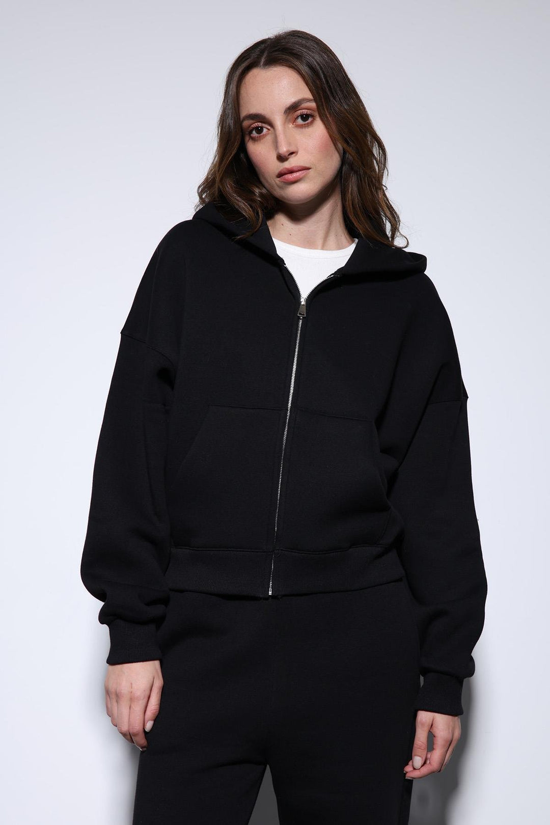 ANT Antioch Black Zippered Hooded Women's Sweatshirt - Caguas