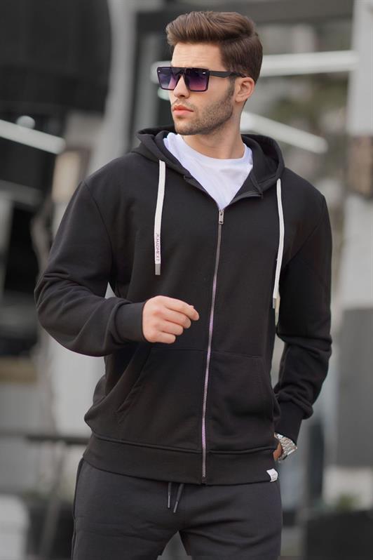 MDX Black Zippered Hooded Sweatshirt 6161 - Altrincham