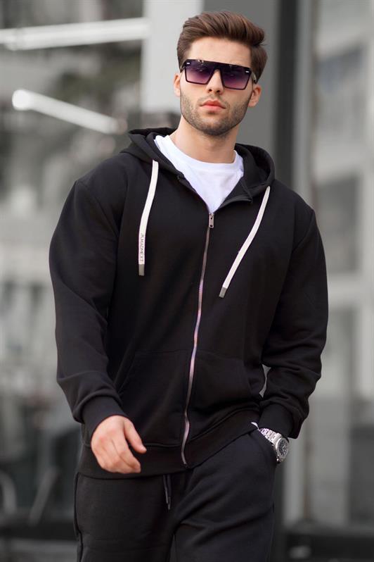 MDX Black Zippered Hooded Sweatshirt 6161 - Altrincham