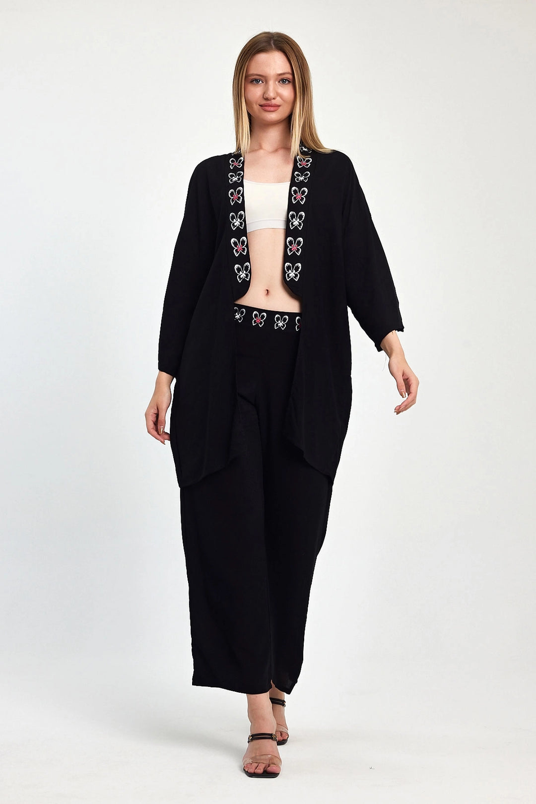 Maxi Boy Black Fuchsia Embroidered Jacket and Pants Woven Viscon Top Set BCVL-251056 - Charleville-Mézières