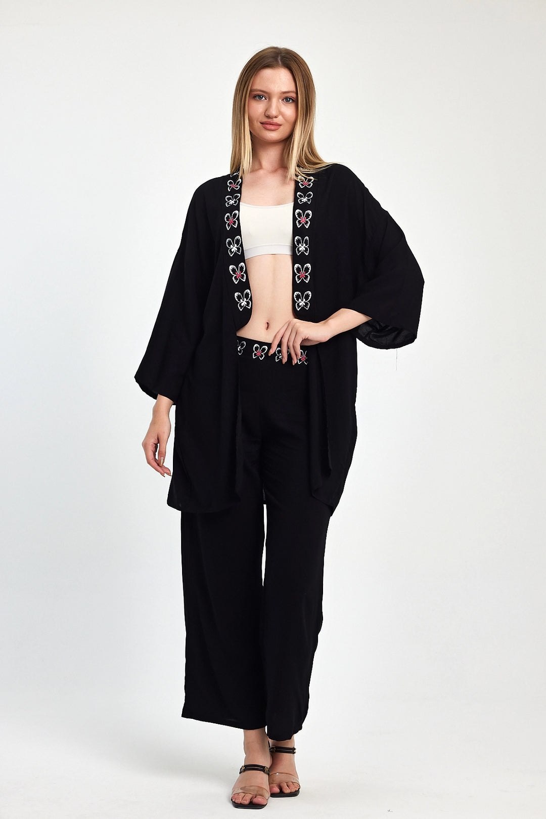 Maxi Boy Black Fuchsia Embroidered Jacket and Pants Woven Viscon Top Set BCVL-251056 - Charleville-Mézières