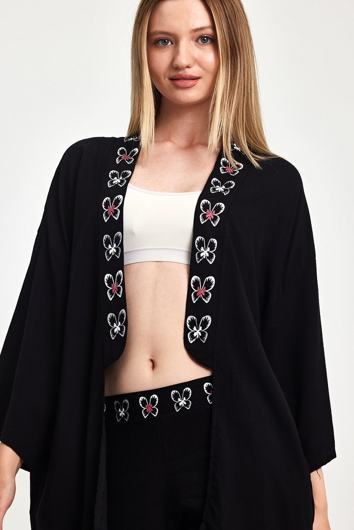 Maxi Boy Black Fuchsia Embroidered Jacket and Pants Woven Viscon Top Set BCVL-251056 - Charleville-Mézières